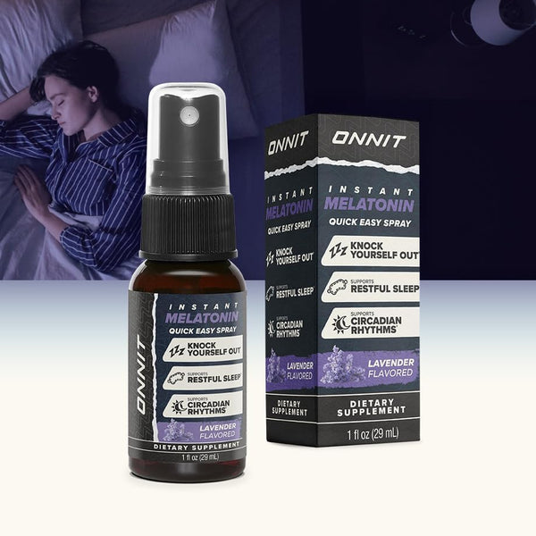 ONNIT Melatonin Liquid Sleep Support Spray, Lavender Flavor, Sleep Support Melatonin Spray for Adults, 3Mg Melatonin per Spray, 1 Fl Oz