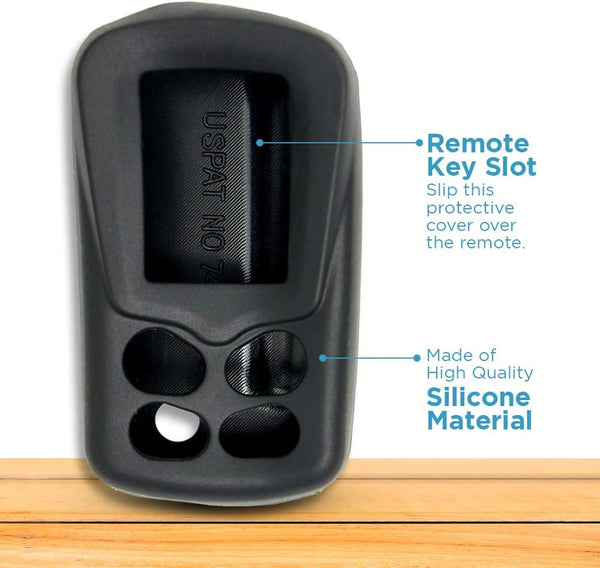 Keyless2Go Replacement for New Silicone Cover Protective Case for Viper Python Remote 479V- Black