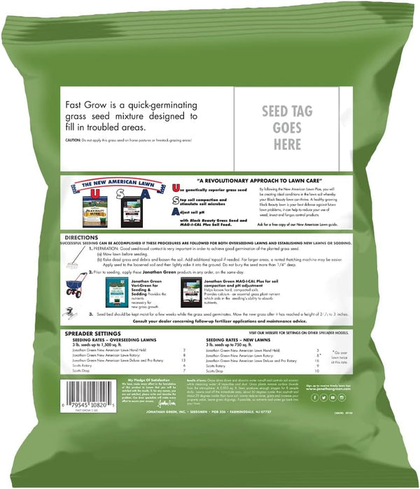Jonathan Green (10820) Fast Grow Grass Seed - Cool Season Lawn Seed (3 Lb)