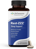 Lifeseasons Rest-Zzz - Natural Sleep Support Supplement - Fall Asleep & Stay Asleep - Calms Nervous System - Ease Muscle Tension & Restlessness -