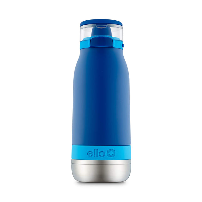 Ello Emma 14Oz Vacuum Insulated Stainless Steel Kids Water Bottle with Straw and Built-In Carrying Handle and Leak-Proof