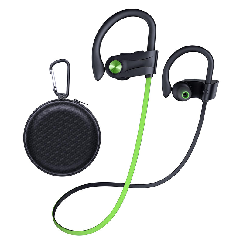 Bluetooth Headphones, Wireless Earbuds IPX7 Waterproof Bluetooth 5.3 Headphones with 16Hrs Playtime Stereo Bass Headsets with Mic Running Headsets