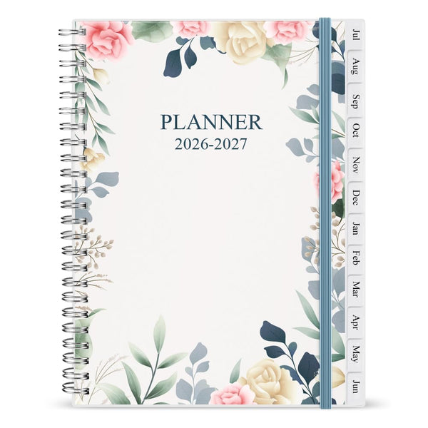 2025-2026 Planner - Weekly & Monthly Planner Runs Jul 2025 to Jun 2026, 6.25" X 8.25", 12 Monthly Tabs, 14 Notes Page, Plastic Pocket, Flexible