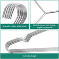 Hangers 10 Pack Clothes Hanger Strong Heavy Duty Stainless Steel Metal Ultra Thin Space Saving Wire Hangers 16.5In by WYCQKL
