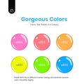 Beetles Neon Gel Nail Polish Set, Bright Rainbow Collection 6 Colors Hot Pink Blue Yellow Green Soak off UV LED Neon Gel Nail Polish Kit Gift for