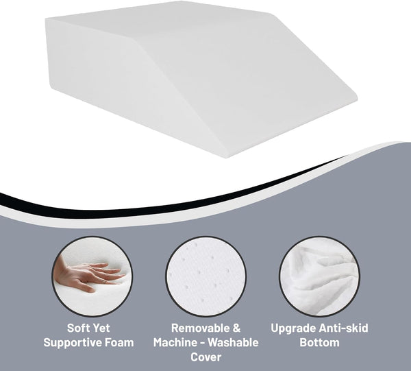 Greaton, Leg Wedge Elevation Pillow for Blood Circulation | Relieved & Recovers Foot and Ankle Injuries | Pillows for Swelling | Multi-Purpose |