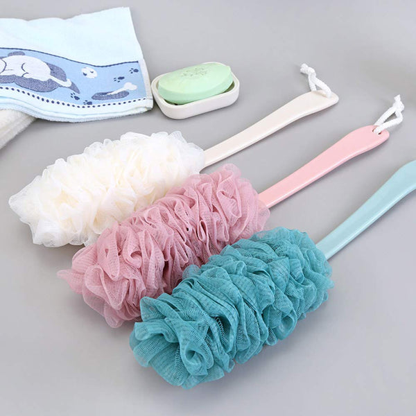 Back Scrubber for Shower, Loofah Long Handle Bath Body Brush, Soft Nylon Mesh Sponge on a Stick for Shower Men Women Kids Elderly, Exfoliating