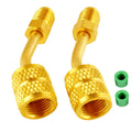 Wadoy R410A Adapter for Mini Split HVAC System 5/16" Female Quick Couplers X 1/4" Male Flare