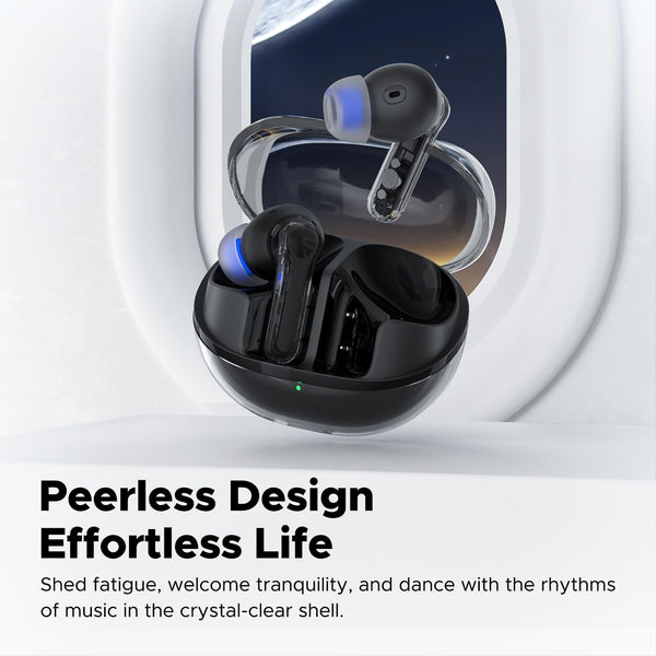 Soundpeats Clear Wireless Earbuds Inexpensive Ear Buds, Bluetooth 5.3 Headphones 12Mm Drivers 2 Mic with ENC, Clear Calls with Deep Bass, Game