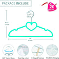 Velvet Hangers 20 Pack, 16" Non Slip Adult Hangers, Slim Clothes Hanger with 360 Degree Swivel Hook - Durable & Cute for Coats, Shirts, Dress (Mix