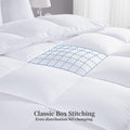 Kingsley Trend King Comforter Duvet Insert - All Season Quilted Ultra Soft Breathable down Alternative, Box Stitch White Comforter with Corner