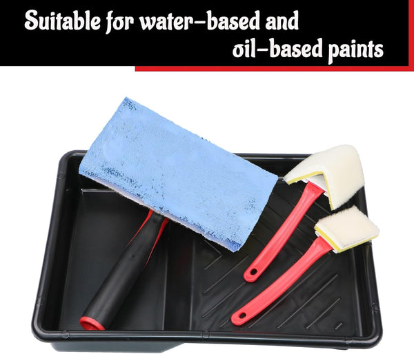 Corner Wall and Ceiling Pad Painter, 7-Inch Paint Pad with Paint Tray Set. Paint Tool for Wall Painting, Wood Decks, Sheds and Fences.Paint Edge