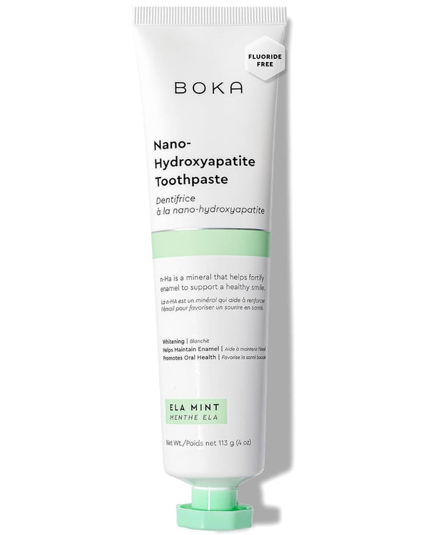 Boka Fluoride Free Toothpaste Nano Hydroxyapatite, Helps Remineralize, Appropriate for Sensitive Teeth, Whitening - for Adult, Kids Oral Care -