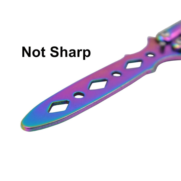 Butterfly Trainer, Unsharp-Blade Practice Training Tool Stainless Steel