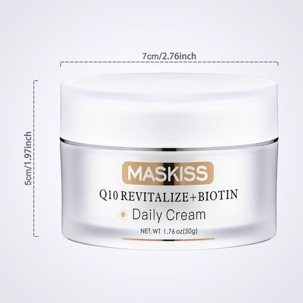 Q10 Anti-Wrinkle Face Cream, Unscented Anti-Aging Face Moisturizer for Sensitive Skin, Firming Face and Neck Cream, 1.76 Oz Jar