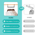HOUSE DAY Space Saving Hangers 10 Pack, Black Magic Multi Organizer, Closet Storage System Space Saver, Collapsible Hangers for Clothes