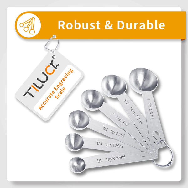 TILUCK Stainless Steel Measuring Cups & Spoons Set, Cups and Spoons,Kitchen Gadgets for Cooking & Baking (10)