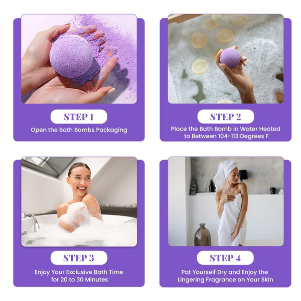 BODY & EARTH Bath Bombs Gift Set for Women 10 X 3.5 oz Essential Oils Lavender Handmade Birthday Gift Idea for Family, Women, Men, Mothers Day