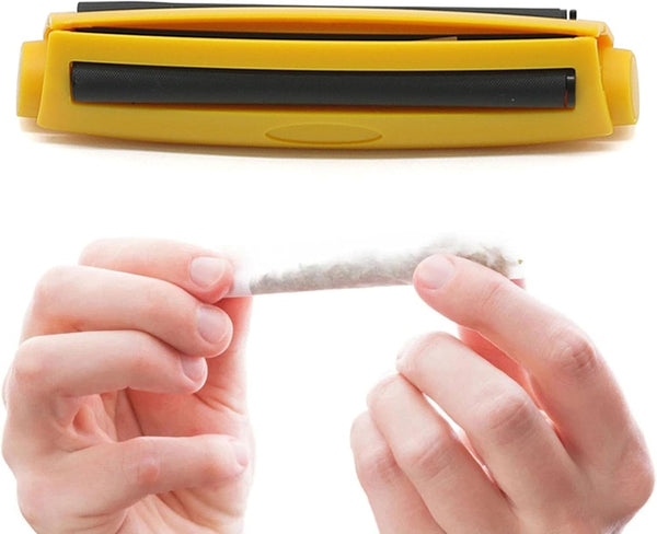 Cigarette Cone Roller, Cigarette Rolling Machine 78Mm Plastic Cigarette Maker (Yellow, 78Mm)