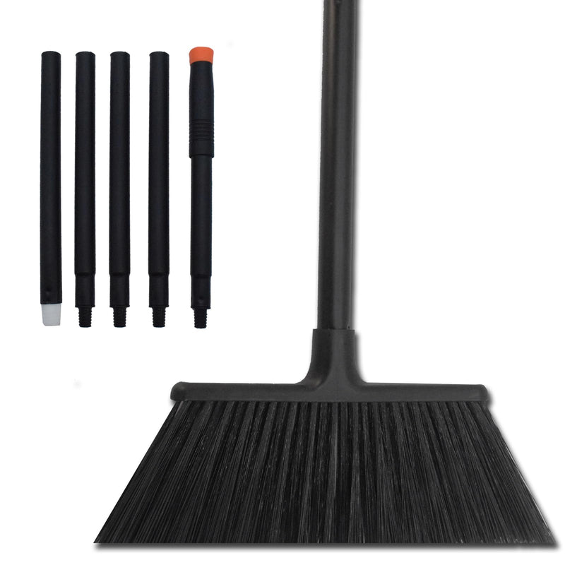 54 Inch Long Metal Handle Household Broom - Adjustable Heavy-Duty Broom for Indoor and Outdoor Cleaning, Suitable for Homes, Garages, Kitchens,