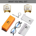 HJSTES Vintage Blue Light Glasses for Women Men round Bluelight Blocking Glasses Thick TR90 Frame Eyeglasses