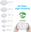 6PCS Ostwony Silicone Stretch Lids, Four Specifications of Reusable Silicone Bowl Cover, Suitable for Various Food Containers, High and Low