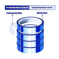 4 Rolls 20Mm X33M(108Ft) Blue Heat Tape High Temperature Heat Resistant Tape Heat Transfer Tape for Heat Sublimation Press Vinyl,No Residue