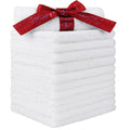 HOMEXCEL Microfiber Washcloths 12 Pack, Highly Absorbent and Soft Face Towel, Multi-Purpose White Wash Cloths for Bathroom, Hotel, Spa, Gym, and