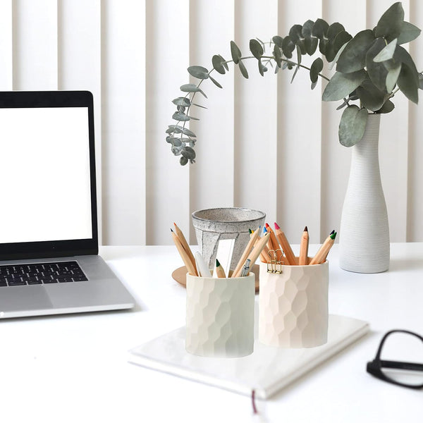 Pen Holder,Nordic Style Silicone Waterproof Pencil Holder for Desk Simple&Modern Minimalist Makeup Organizer Multifunctional Office Supplies for