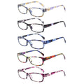 VIDEBLA 5 Pack Computer Reading Glasses Men and Women anti Eyestrain Blue Light Blocking Glasses for Reading (5 Mix-2, 1.75)