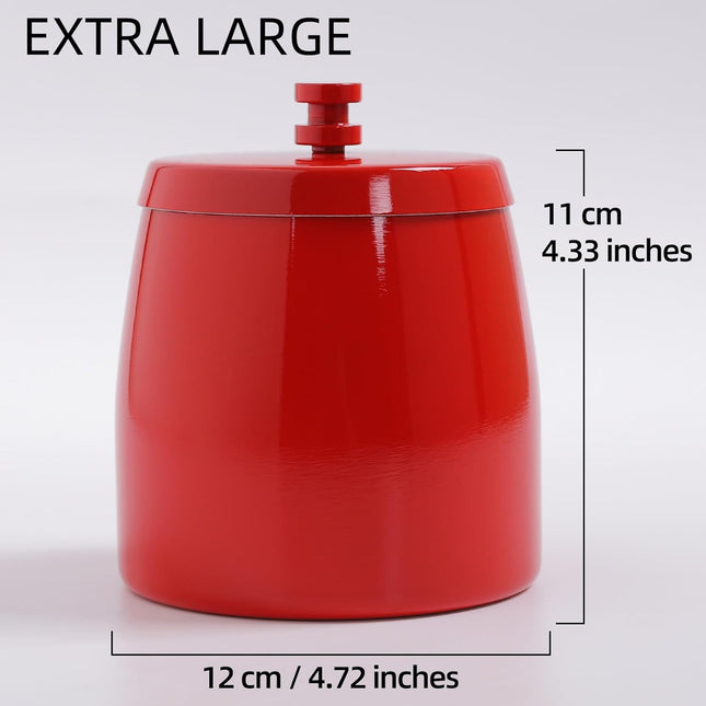 Extra Large Ashtray with Lid for Cigarette, Stainless Steel Smokeless Odorless Windproof Ash Tray for Home Office Tablet