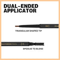 3 Pcs Waterproof Eyebrow Pencil Dark Brown, Premium Eye Brow Pencil Brn with Spoolie Brush, Longwearing for Perfect Brows, Professional,
