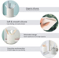 Pen Holder,Nordic Style Silicone Waterproof Pencil Holder for Desk Simple&Modern Minimalist Makeup Organizer Multifunctional Office Supplies for