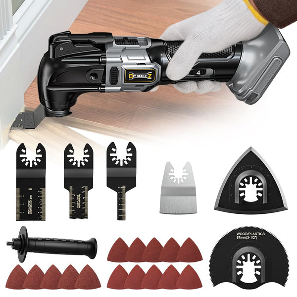 Cordless Oscillating Tool for Dewalt 20V Battery, 6 Variable Speed Brushless-Motor Tool, Oscillating Multi Tool Kit for Cutting Wood Drywall Nails