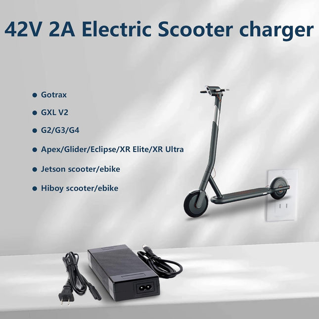 42V 2A Electric Scooter Charger. Gotrax Charger.Suitable for Gotrax Scooter. GXL V2.Apex.Xr Ultra.Xr Elite.G3.G4.Gmax Ul