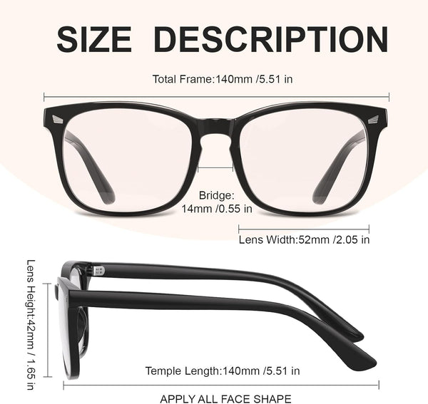 Hunsquer Blue Light Glasses for Woman/Men Computer Blue Light Glasses