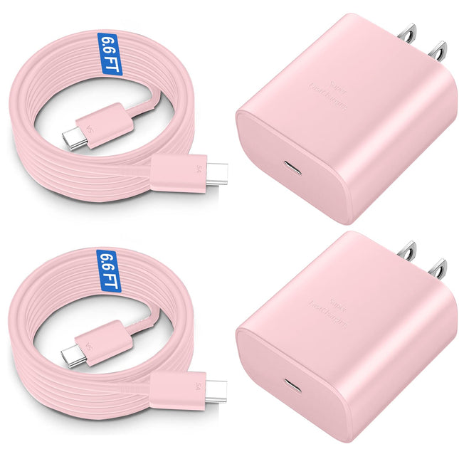 45W USB-C Super Fast Charger Type C Android Phone Charging Cable Block for Samsung Galaxy S25 Ultra/S25/S24 Ultra/S24/S2