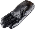 Long Keeper Men Leather Touchscreen Gloves Winter Driving Warm Wrist Gloves