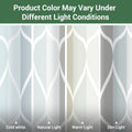 No Hook Grey Shower Curtain with Snap in Fabric Liner Set - Hotel Style with See through Mesh Top Window, Modern Geometric Waterdrop