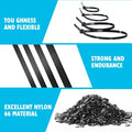 Black Zip Ties 8 Inch 2000 Pack Bulk Heavy Duty Self Locking Zipties 8" UV Resistant Nylon Cable Ties Wire Ties Wraps Tensile Strength 40 Lbs for