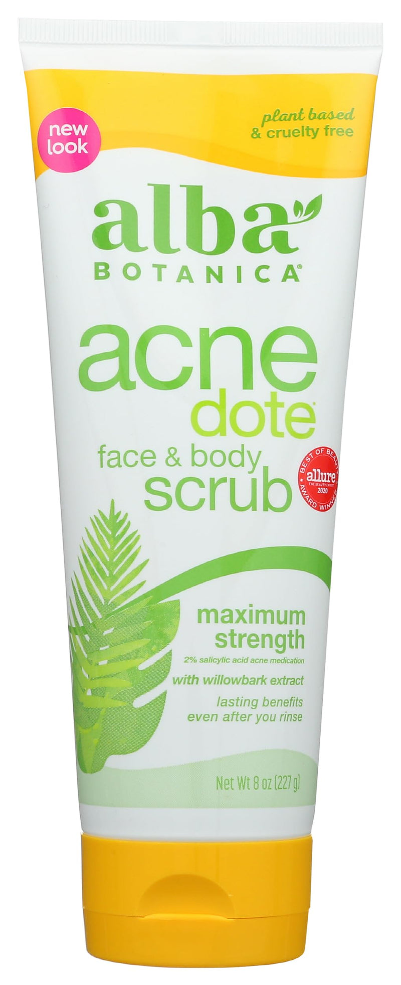 Alba Botanica Acnedote Maximum Strength Face & Body Scrub, 8 Oz