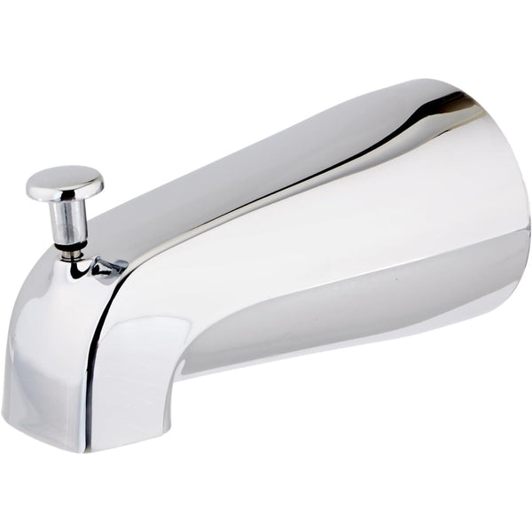 EZ-FLO 5 Inch Zinc Bath Tub Diverter Spout, 1/2 Inch IPS Pipe, Chrome, 15083