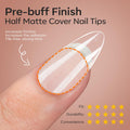 Modelones Gel Nail Kit Short Almond Gel Nail Tips, 9-In-One Nail Glue with Portable U V Nail Lamp, 216Pcs 12Sizes Press on Acrylic False Nails Tip