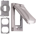 Hubbell Bell MX1050S Single-Gang Weatherproof Heavy Duty Universal Flip Cover, 2.87"W X 4.84"H, Gray Finish