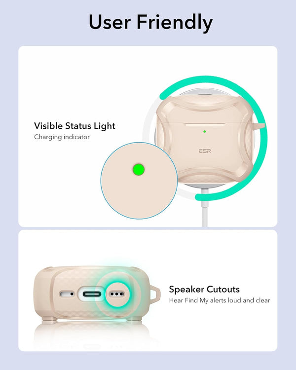 ESR for Airpods 4 Case (Halolock), Compatible with Airpods 4Th Generation Case (2024), Compatible with Magsafe, Powerful Drop Protection, Magnetic