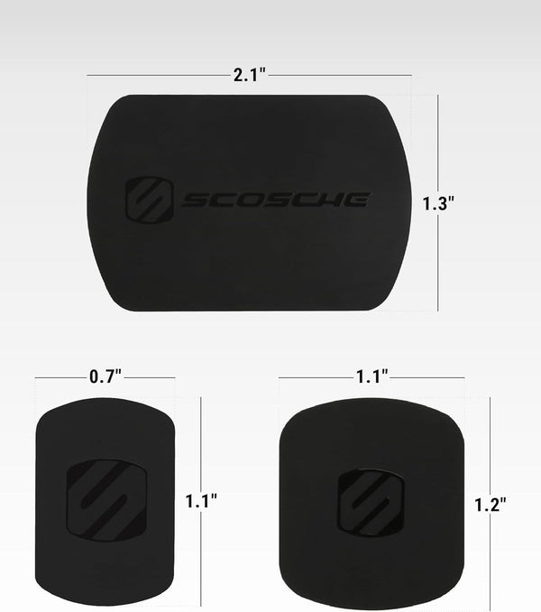 Scosche MAGRKI Magicmount Replacement Metal Plate Kit for Phone, Metal Plates for Magnetic Mount Cell Phone Holder for Car, Universal with All