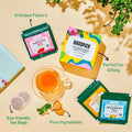 HANDPICK, Tea Bags Sampler Assortment Variety pack Gift Box 8 Flavors, 40 Tea Bags - Perfect Variety | English Breakfast, Green, Black, Herbal &