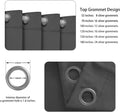 LORDTEX Dark Grey Room Divider Curtains - Total Privacy Wall Room Divider Screens Sound Proof Wide Blackout Curtain for Living Room Bedroom Patio