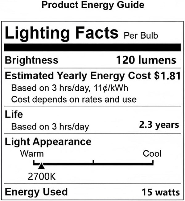 Wax Warmer Bulb - Salt Lamp Bulb - 15 Watt Light Bulbs for Scentsy Wax Warmer,C7/120V/E12 Long Lasting Nightlight Replacement Bulbs for Plug in