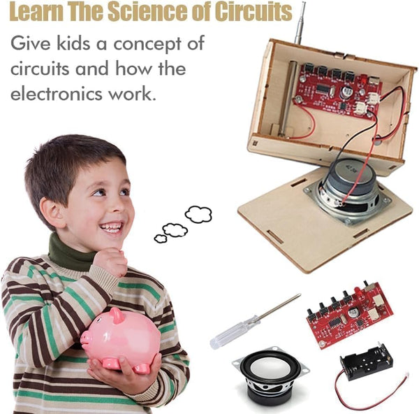 STEM Science Kits for Kids Boys Toys Age 5-7 8-12 8-13 Birthday Gifts for 6 7 8 9 10 11 12 13 14 Year Old Boys Girls Teen DIY FM Radio Building